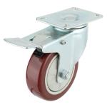 Furniture Casters Wheels 2 Inch /4 Inch Caster Wheel with Brake Hole Distance 12