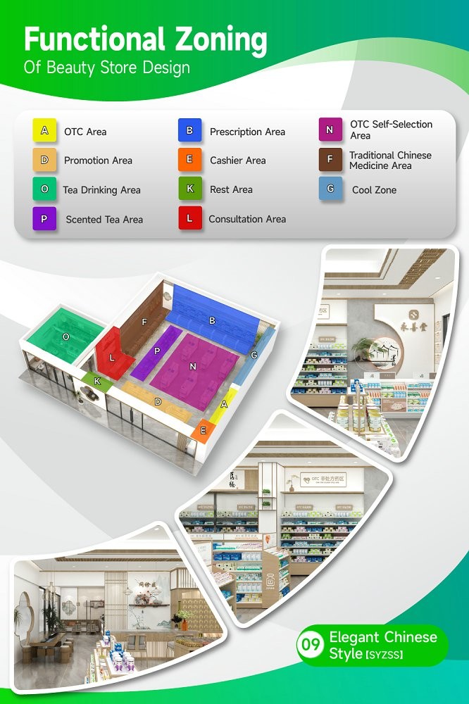 09-SYZSS Pharmacy Store Zoning With Elegant Chinese Style
