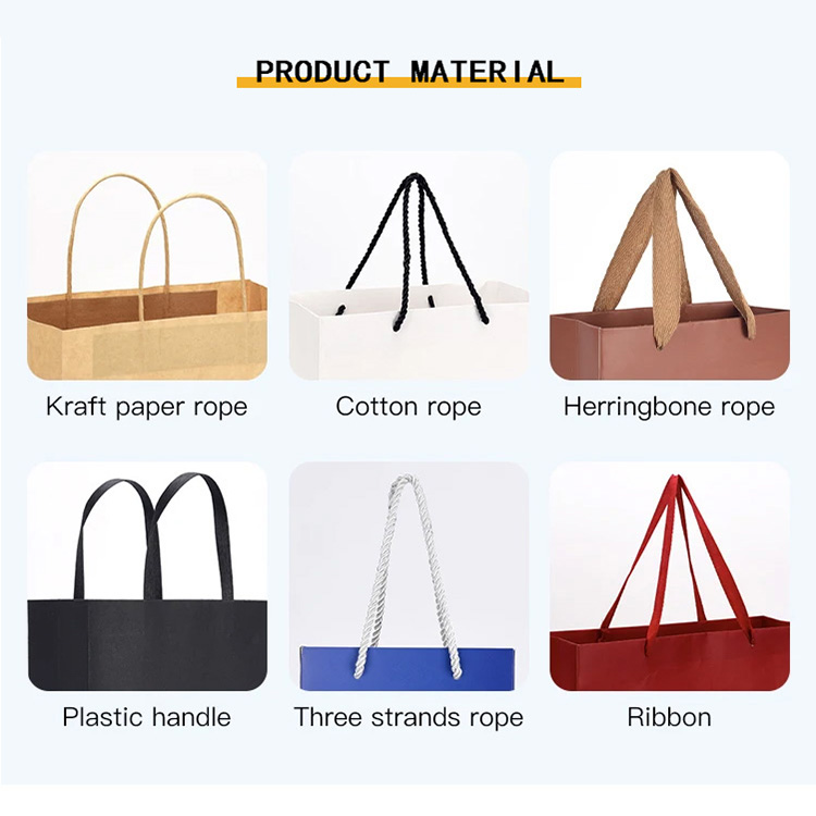 OEM Kraft Shopping Paper Bags For Clothing And Shoes Gift Handbags