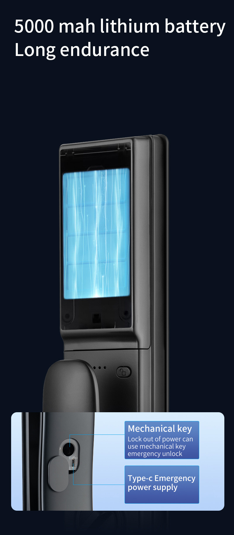 Automatic 3D Face Recognition Camera Tuya Smart Locks With Video Calling S958max Digital Door lock