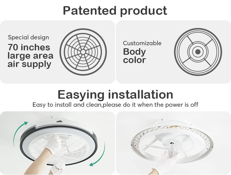 Support Dimmer Yes 1stshine LED Ceiling Fan White for Easy Installation in Bedroom