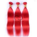 Red Straight Remy Human Hair Bundles Sew In Weave Bundles Brazilian Bundle Deals