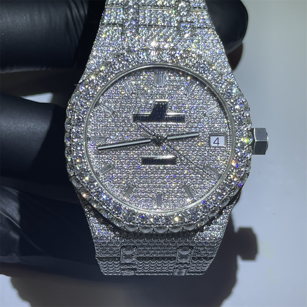 Hand Setting Moissanite Buss Down Watch Luxury Dial Hip Hop Iced Out Diamond