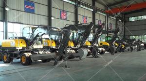 Quality 8.5tons Wheel Yellow Large Digger Hydraulic Mining Big Excavator With Spare Parts wholesale
