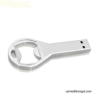 Quality Kongst Customized Stainless steel USB Pendrive USB Bottle Opener Free Sample wholesale