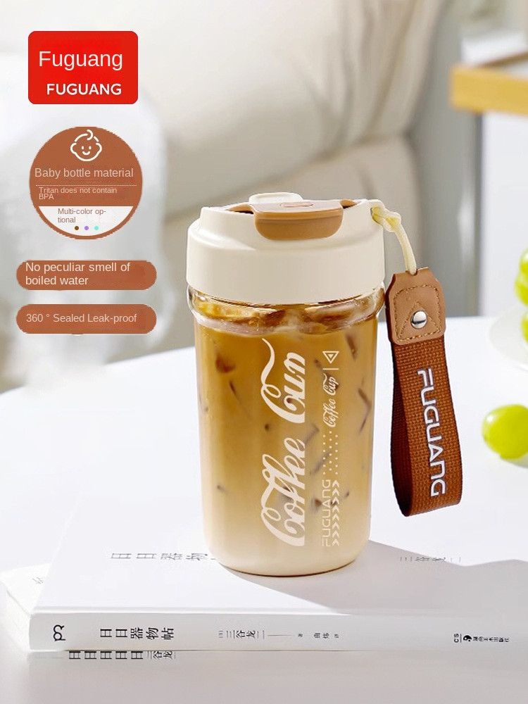Leakproof 550ml Tritan Bpa Free Water Bottle Safe Creative High Appearance Summer Single Wall Coffee Mug Bottle Multifunctional Use With Customized