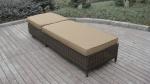Multifunction Rattan Sun Lounger , Resin Wicker Lounge Chair