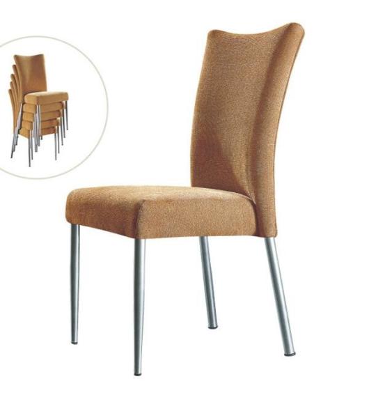 Cheap YALEESON Stackable Light Coffee Upholstery Dining Chair for Restaurant for sale