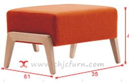 Quality America style mid century solid wood leg ottoman wholesale