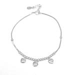 Luxury Silver Cubic Zirconia Bracelet , Unique Silver Chain Bracelet