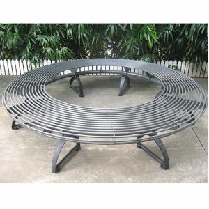 Quality Cast Iron Metal Tree Surround Bench With Polyester Powder Coating wholesale