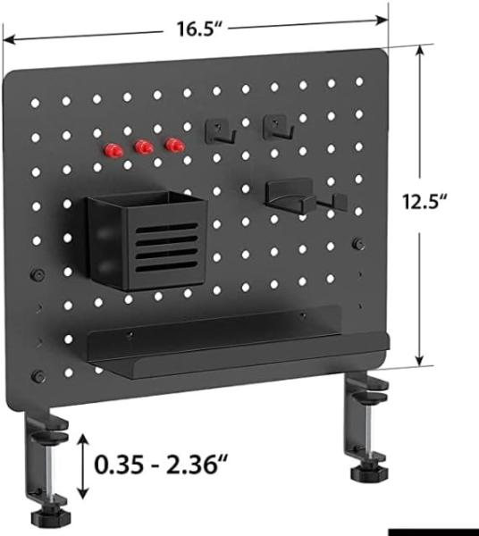Flexible Metal Pegboard Desk Accessories for Office Gaming Home Magnetic Privacy