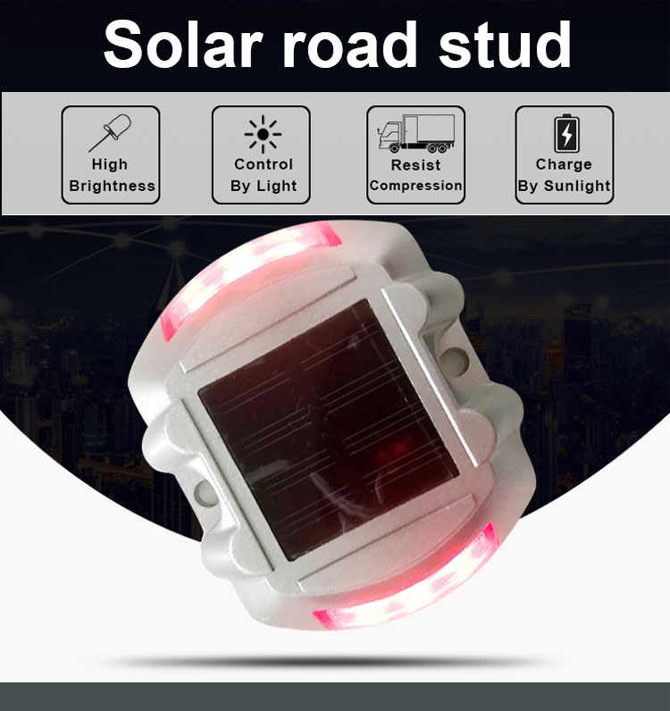 G105 Led Strobe Solar Round Road Stud The Perfect Addition to Traffic Safety Road Cone