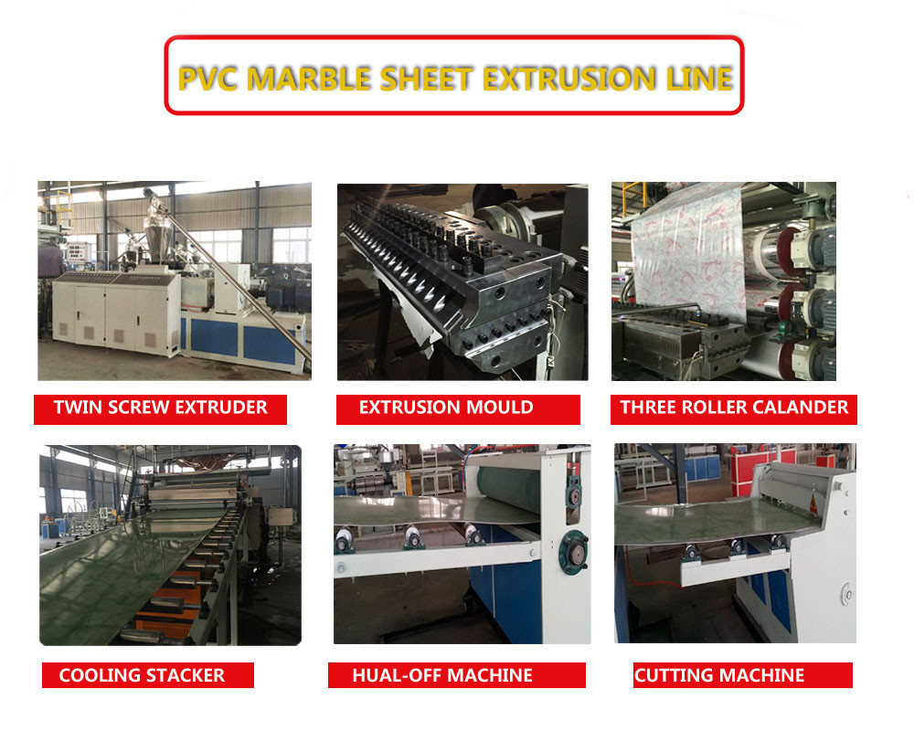 400MM Plastic Profile Artificial Marble Production Line PVC Sheet Making Machine