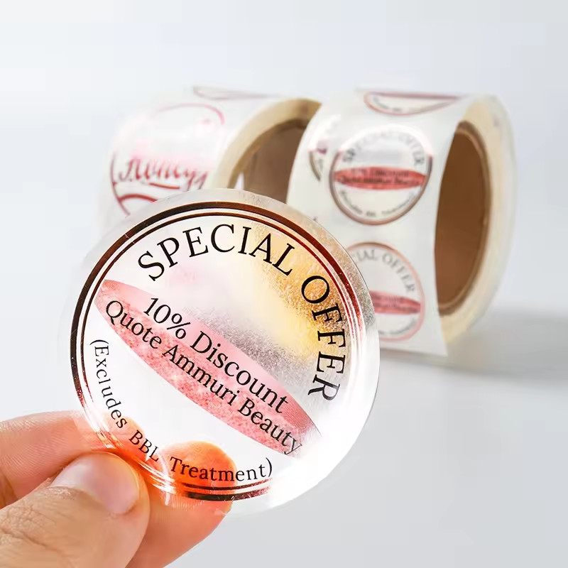 Glossy Matte Finish Waterproof Customized Label Sticker In Multiple Colors