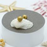 Acrylic Beads 4pcs Per Set Tongue Ring Piercing Jewelry 16mm 14G Golden Moon
