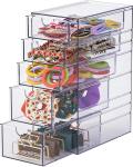 Clear Containers For Hair Accessory Organizing, Plastic Hair Accessory Organizer