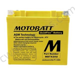 Quality Activated ATV MOTOBATT MBTX20U Quadflex Battery 12V 21Ah AGM Recreational Vehicle Batteries wholesale
