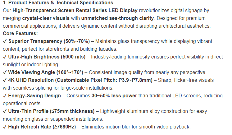 Discover the Versatility of Our TSR Series Transparent LED Screen for Interactive Displays
