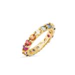Unique Prong Colorful Cubic Zircon Accessories Women 925 Sterling Silver