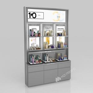 Quality GDR02-BG03 Skincare Display Cabinet with 60mm Soft Film Light Box and Milky White Organic Material for Cosmetic Stores wholesale