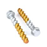 Ruspert Coating Gold Baking Finish 3/8''x4 Bi-Metal Self-Tapping Anchor Bolts