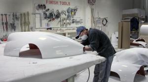 Quality fiberglass bus body parts/fiberglass auto parts/FRP molded shell rear bumper wholesale