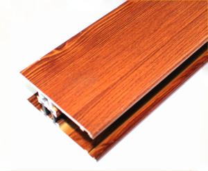 Quality Wood Grain Powder Coating Aluminium Profiles Length Customized For Building wholesale