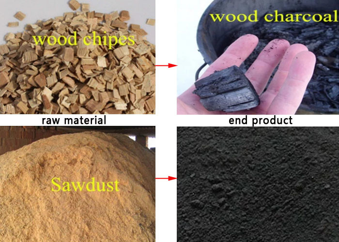 Rotary Rice Husk 600kg/H Charcoal Carbonization Furnace