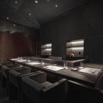 8 - 10 Seats Japanese Restaurant Teppanyaki Grill Table Rectangle Shape