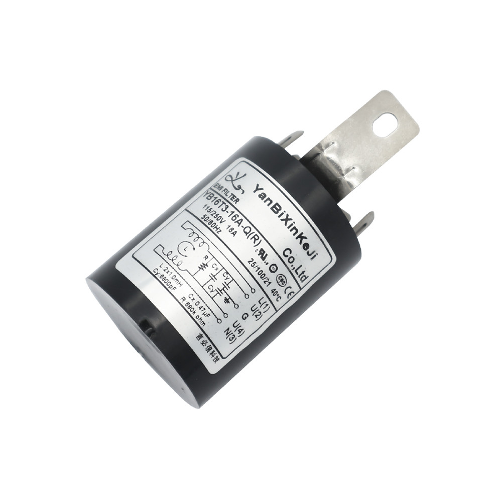 16A Plastic Case EMI Filter Solder Lug Terminal Noise Filter AC Single Phase Filter