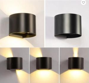 Quality Double Sided LED Wall Light Black / Grey Outdoor Wall Lights Waterproof Modern Minimalist wholesale