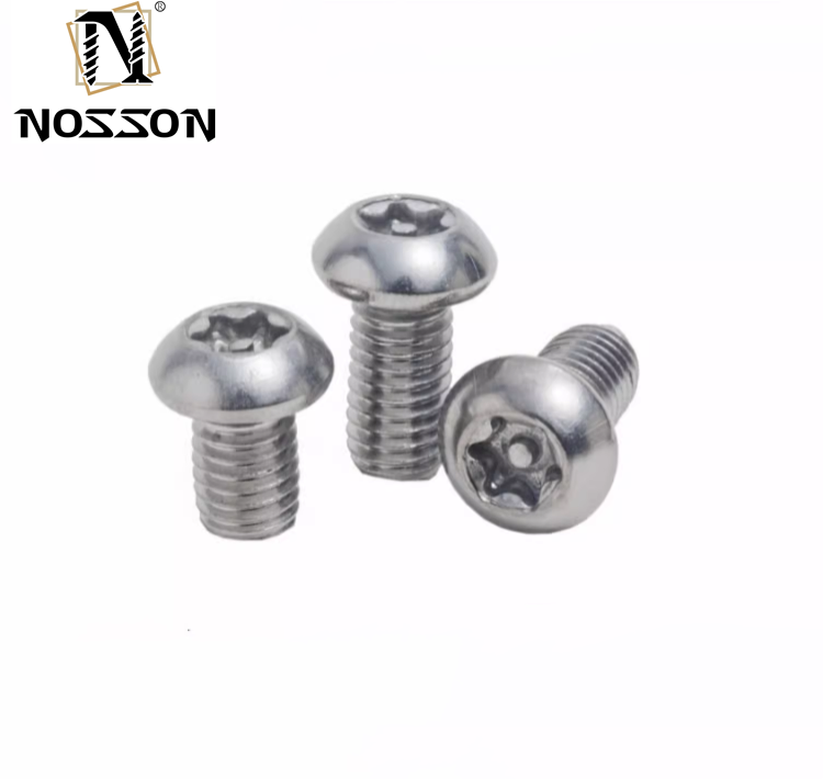 ANSI/ASME Standard 304 Stainless Steel Torx Round Pan Head With Pin Anti Theft Security Screws Six Lobe Button Head Tamper Proof Bolts