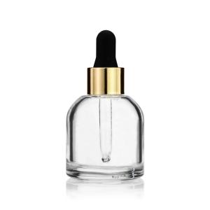 Quality 30ml Glass Serum Dropper Bottle Small Clear Hot Stamping wholesale