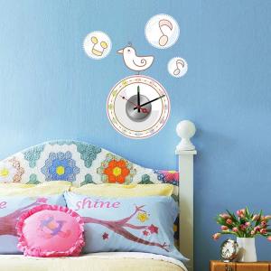 Quality Decorative 3M Removable Vinyl Children Art Wall Sticker Clock (Metal) 10A108 wholesale