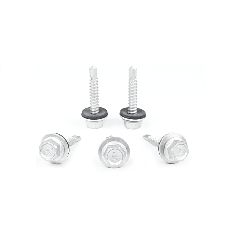 6.3x32 Fluorocarbon Baking Hex Washer Flange Metal Roof Screw with Hex Flange Head