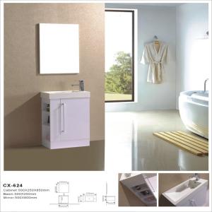 Quality Side Open MDF Bathroom Cabinet With Mirror , Stand Alone Bathroom Vanity wholesale