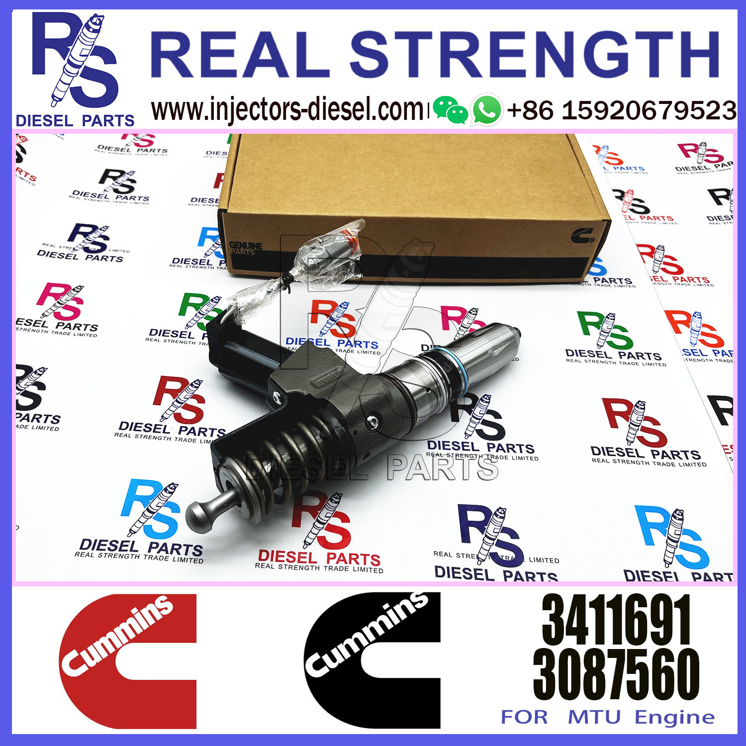 N14 Series Engine Common Rail Fuel Injector 4307516 3411691 3087560 3411765 for Cummins
