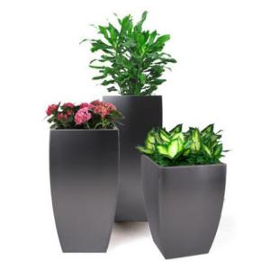 Quality Outdoor vertical steel planter metal arc-shaped big flower pot wholesale
