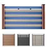 Wood WPC Fencing Panels Waterproof Composite Slatted Fence Panels