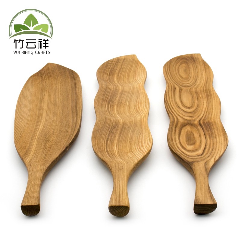 Wooden Serving Tray Platter with Leaf Design Serveware Kitchen Accessories Good For Organize Cake Or Fruits