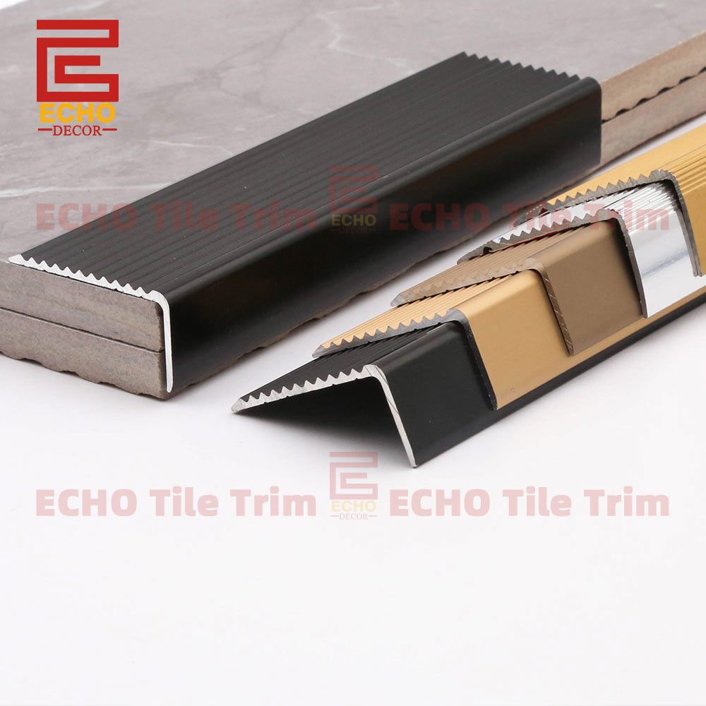 Flexible Tile Stair Nosing Trim Molding Metal Edging For Stairs
