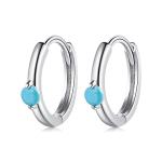 1.6g 1.5x0.3cm Stainless Steel Gold Hoop Earrings Party CZ Real Silver Earrings
