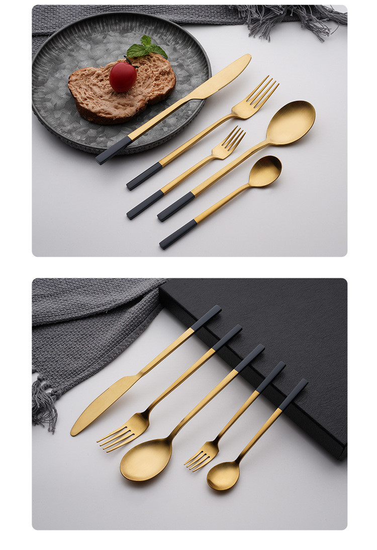 25cm*15cm*5cm Kitchen Flatware Sets 5 Piece Cutlery Set For Restaurant