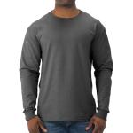 Men′ S Long Sleeve Soft Washed Button Cotton T-Shirt