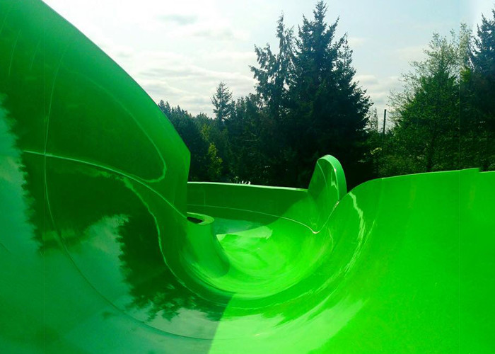 Combination Classic Outdoor Pool Slide Fiberglass Galvanized Carbon Steel Frame
