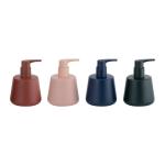 Polyresin Bathroom Countertop Accessories Red Round Taper Toilet Brush Hand Soap