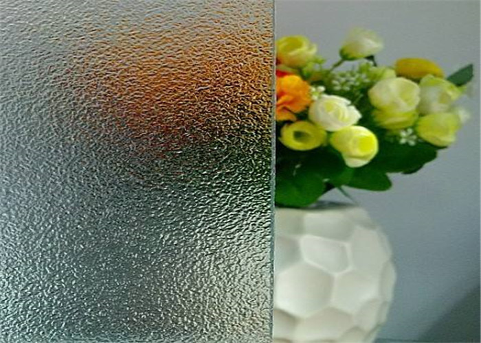 Diamond Embossed Decorative Patterned Glass 2mm 4mm 6mm Thickness For Shower Door