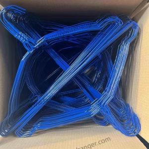 Quality 16inch Metal Dry Cleaner Hanger For Laundromat-Blue wholesale