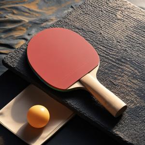 Quality Pure Wood Table Tennis Racket With Double Reverse Rubber wholesale